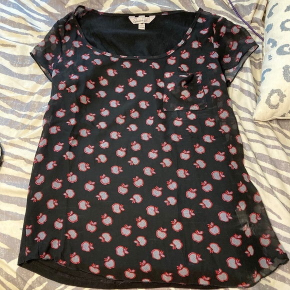 Speechless red black apple design 2 layer casual shirt - Picture 8 of 8